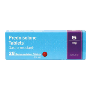 Prednisolone 5mg Tablets (Pack Size 28)