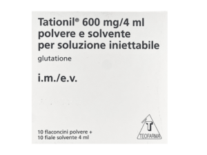 Tationil (Glutathione) 600mg/4ml Powder + Solvent (Pack Size 10)